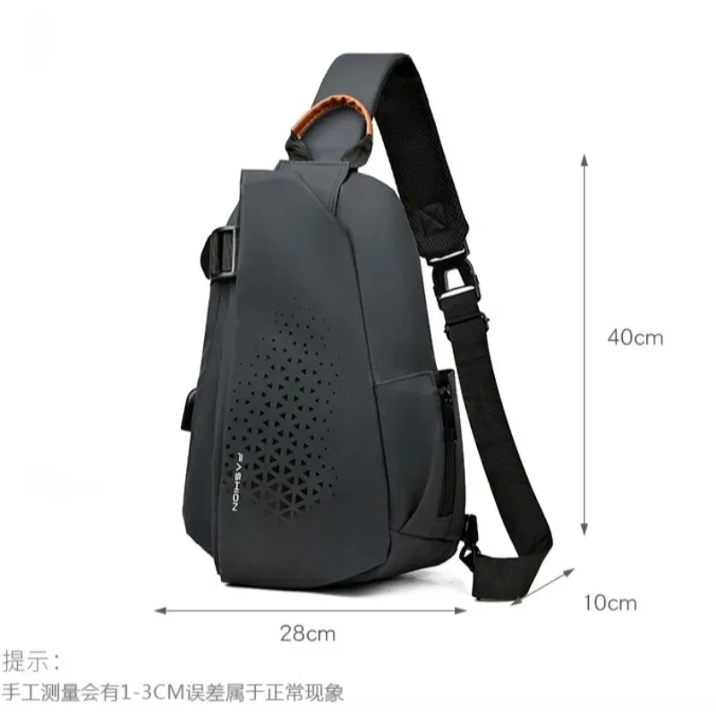 Waterproof Messenger Bag Hiking Trip Crossbody Bag Tide Cool Chest Bags Men's Fashion Large-capacity Bike Shoulder Bag