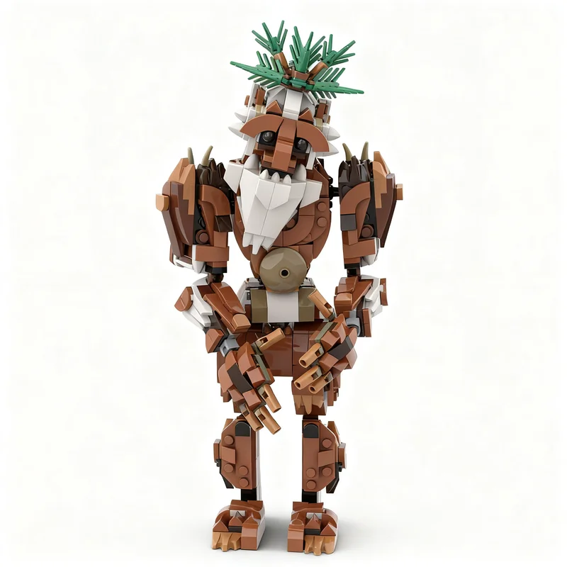 520pcs MOC Wild Forest Guardian Model Building Blocks Art Creative Birthday Display Education Collection Brick Assemble 3D DIY