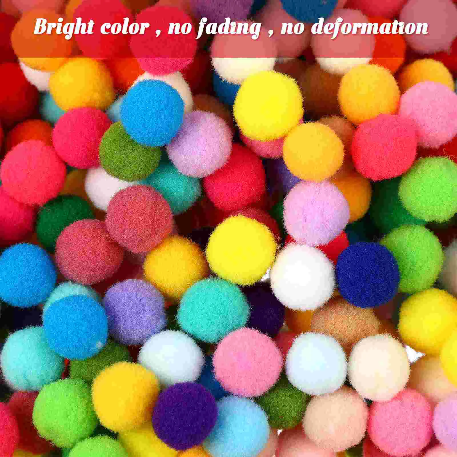 1000 peças pom poms bolas cores pompons alegria artesanato fazendo puff peludo brinquedos de pelúcia coloridos