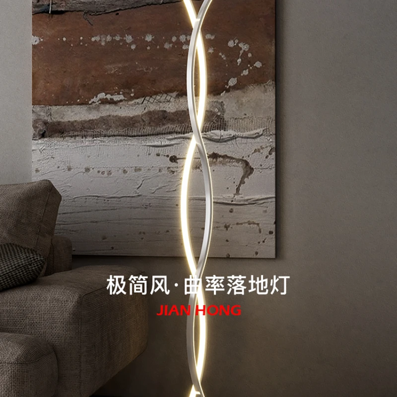 

Living Room Sofa Floor Lamp Modern Minimalist Creative Personalized Bedroom Minimalist Line Ambience Light Design Sense