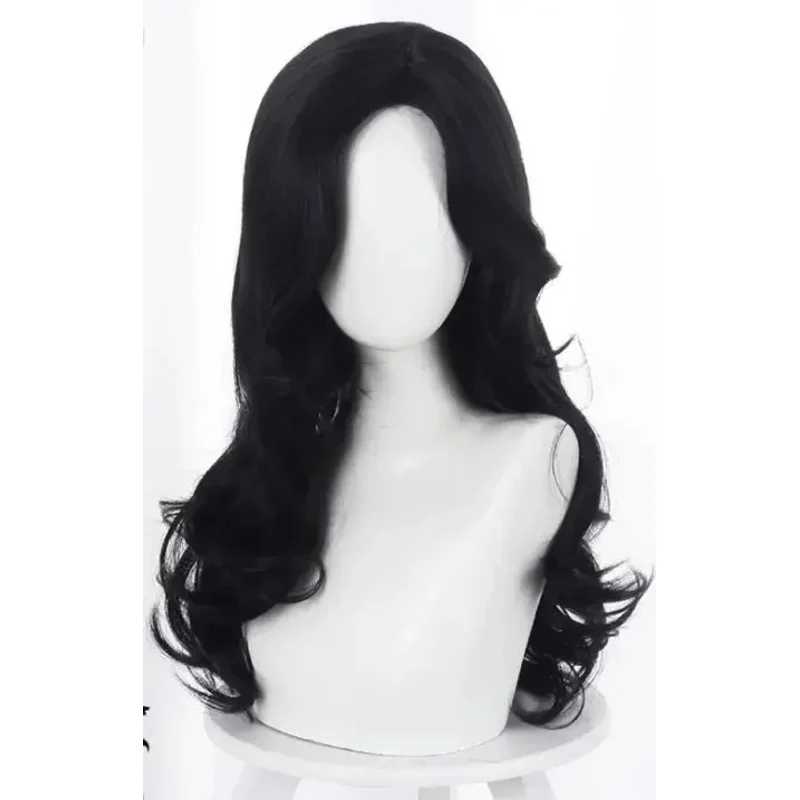 New Anime Witch Yennefer of Vengerberg 60cm Long Black Wavy Wig Women Role Play Black Hair Cosplay Wavy Wig VCGB5T2025