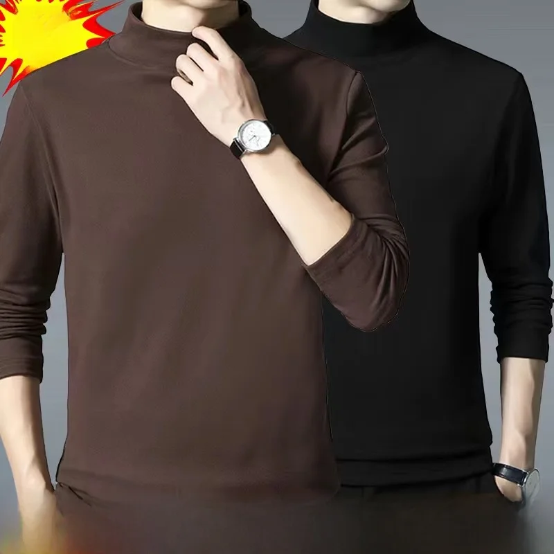 

Men's Thermal Regulation f High Collar Long Sve T-irt Warm Base Layer irt Autumn Winter Inner Wear Dervo Brand