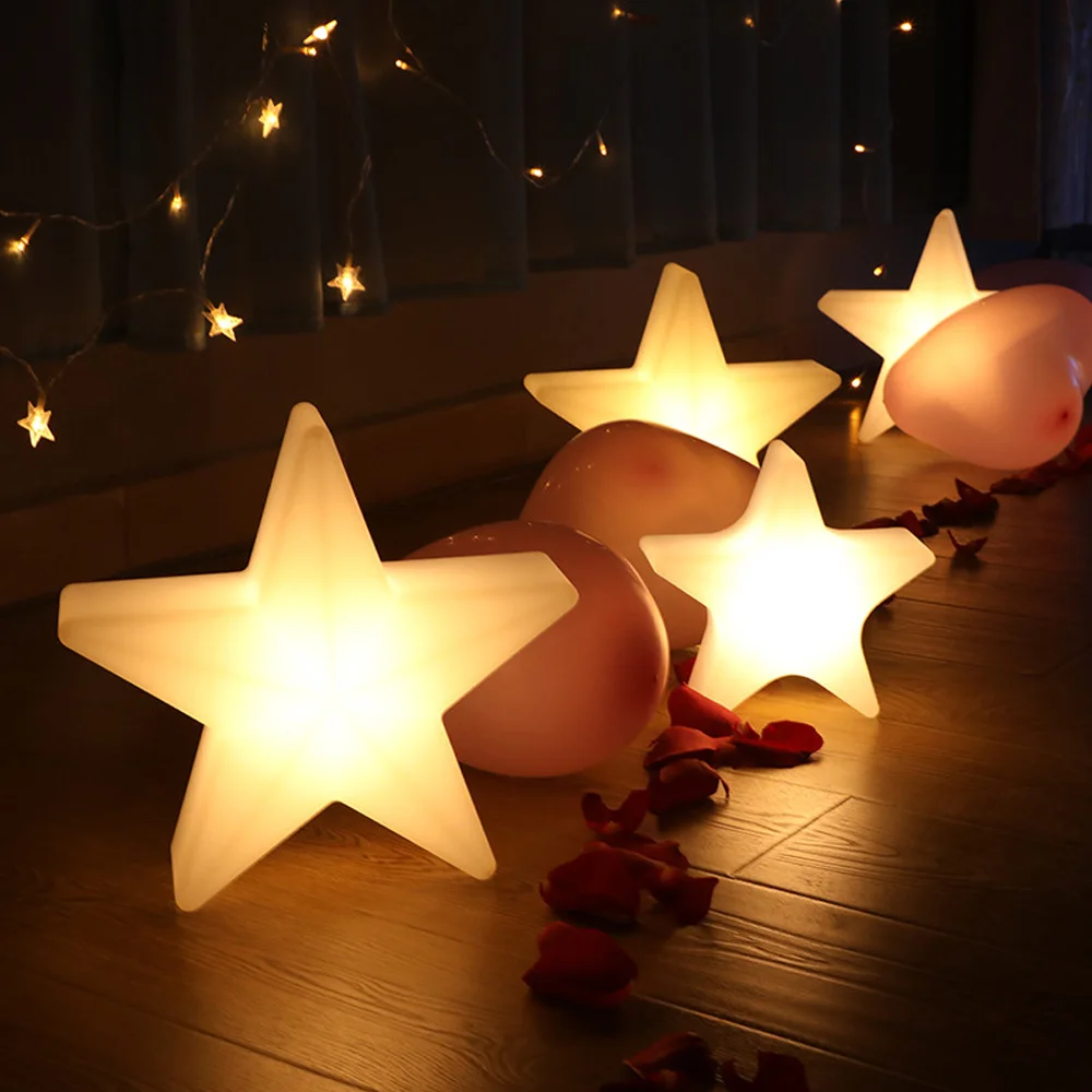 

usb rechargeable night light remote control dimmable pentagram star light cute dormitory bedside sleep bedroom eye light