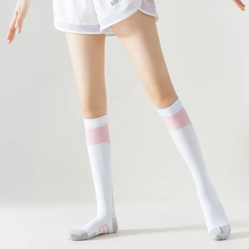 Compressiesokken Druk Kuitsokken Oefenen Fitness Yoga Hardloopoefeningen Knie Ins Tij Haarkleur Springtouw