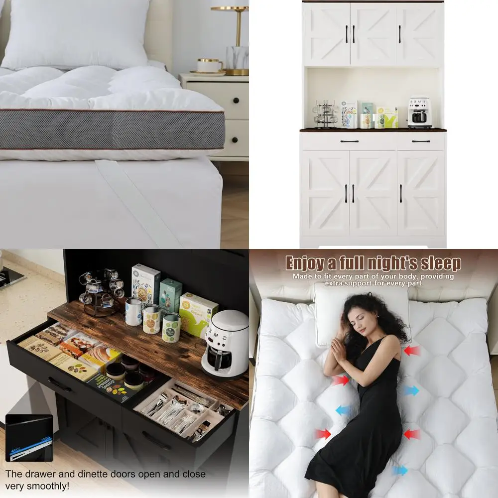 

Queen Size 4 Inch Memory Foam Mattress Topper for Pressure Relief, Extra Soft and Breathable Pillow Top Mattress Topper