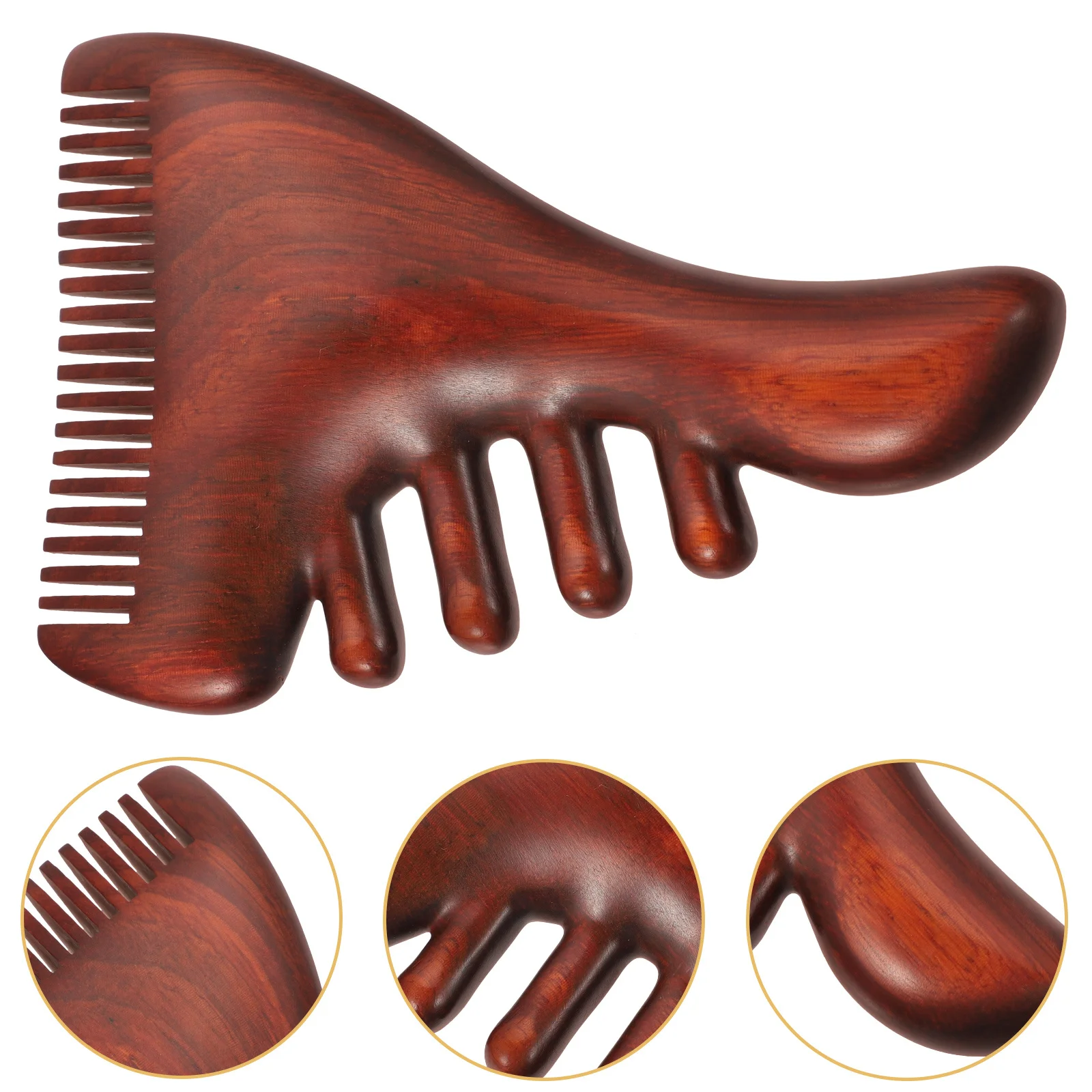 

Портативная деревянная массажная расческа для ухода за кожей головы, стимулирует поток крови, снимает головные уборы, сильный износостойкий дизайн, тонкий