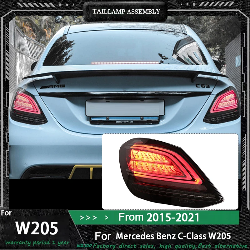 

Задние фонари для Mercedes-Benz W205 C300 C63S 2014-2018 Автомобильные светодиодные задние фонари Стоп-тормозные противотуманные фары Указатель поворота Автомобильные аксессуары