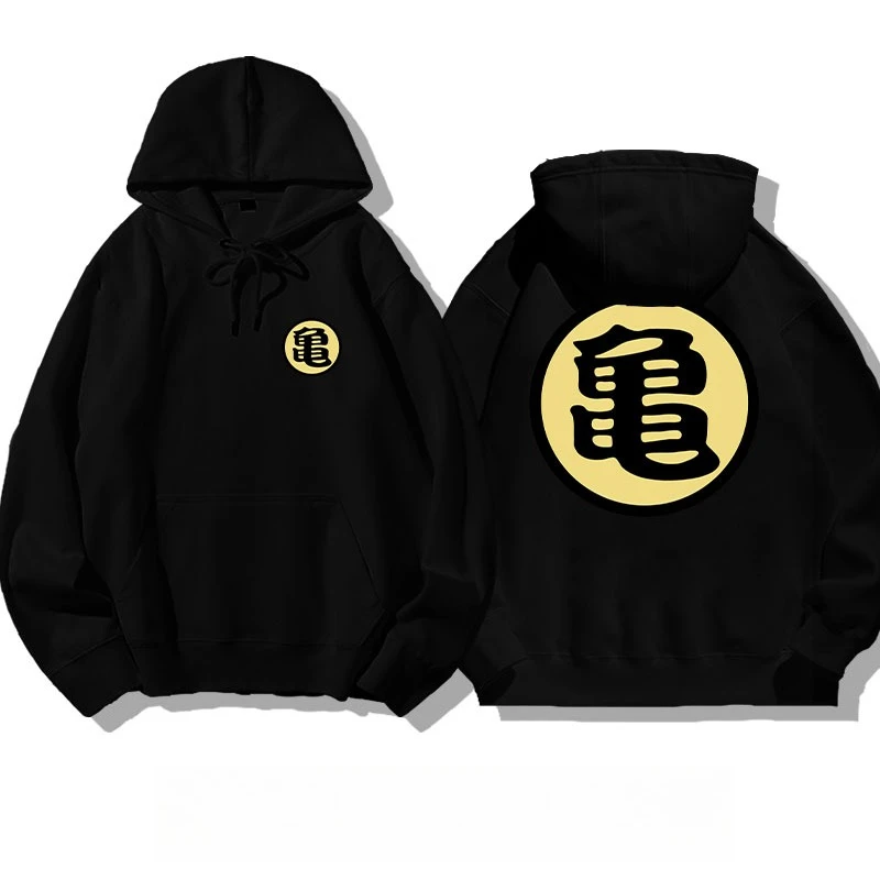 

Dragon Ball Martial Clothing Turtle Fairy Printed Autumn and Winter Hoodie Sweater American Men's Loose Thermal Cotton Top