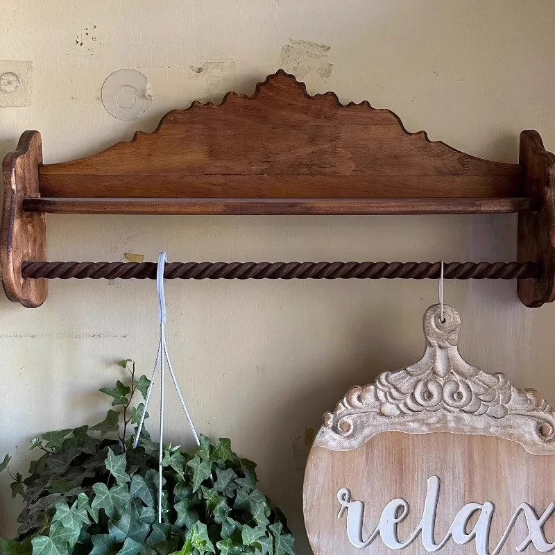 

Retro Wooden Floating Shelves - Mid-Century Modern Wall Storage & Display Unit Bathroom Accessories Shelves Household Items
