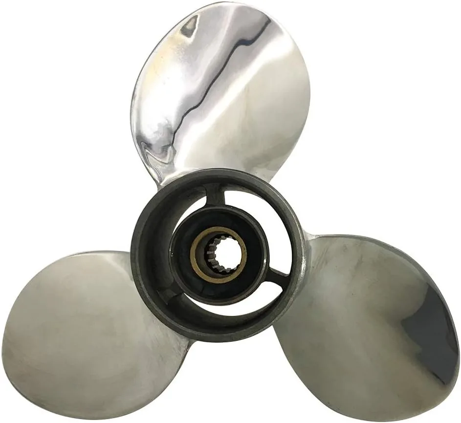 

Stainless Steel Propeller For Mercury 9.9/15/20HP RH 9.25 Inch 3 Blades 14 Spline Tooth New Condition 9-1/4"x9"
