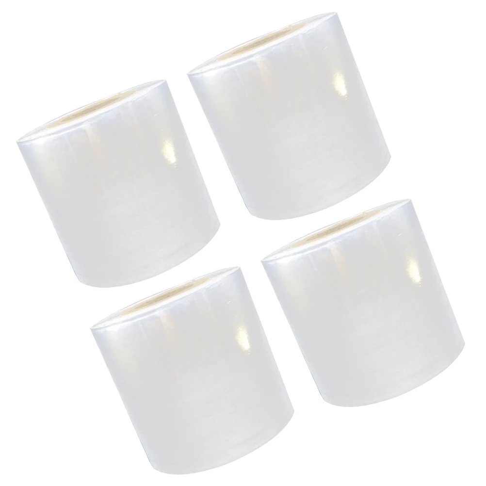 

4pcs PE for Pe Wrap Film Moving Packing Eco-friendly Wire Stretch Film Wrap Pallet Suitcase Box Waterproof Flexible