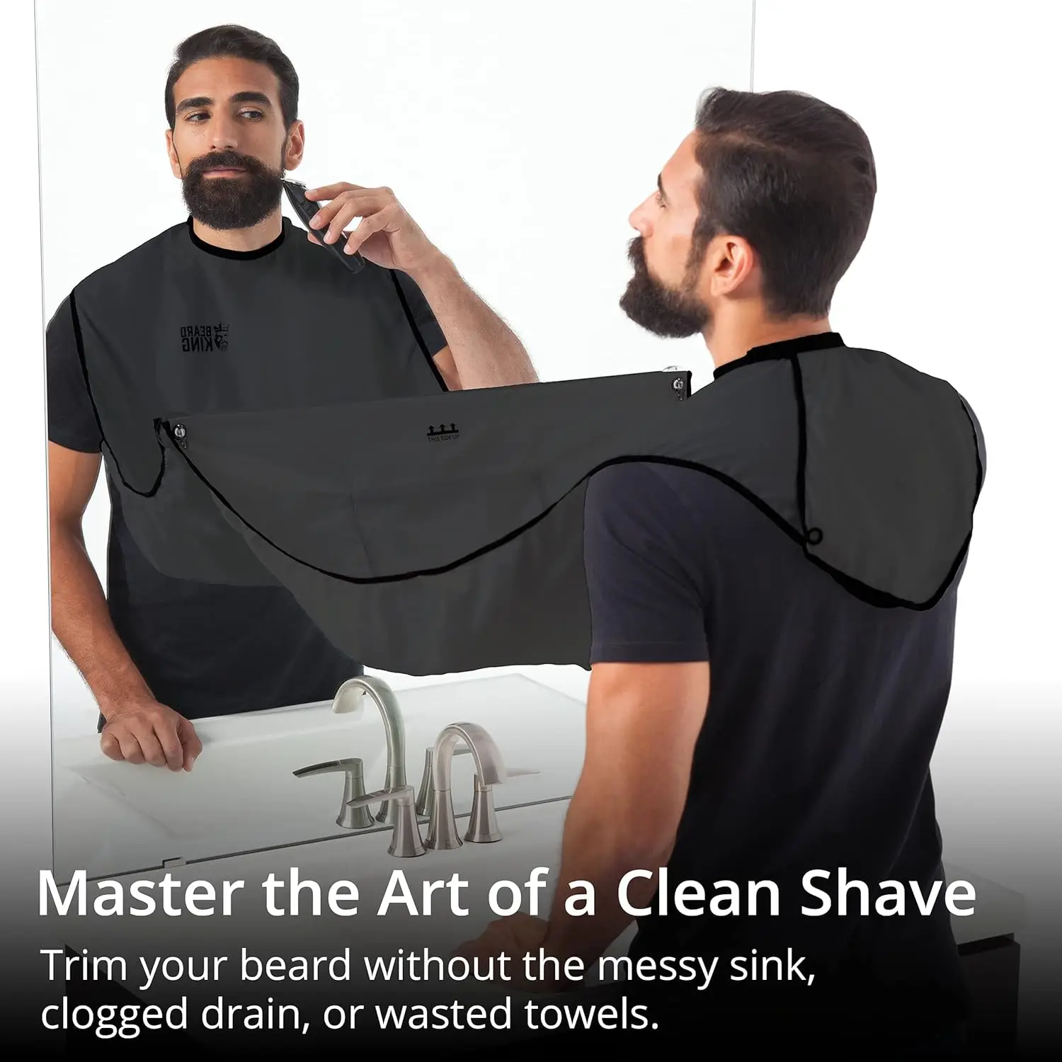 Shaving Set for Dad - As Seen on Shark Tank - Men's Hair Catcher for Shaving - Grooming Accessories