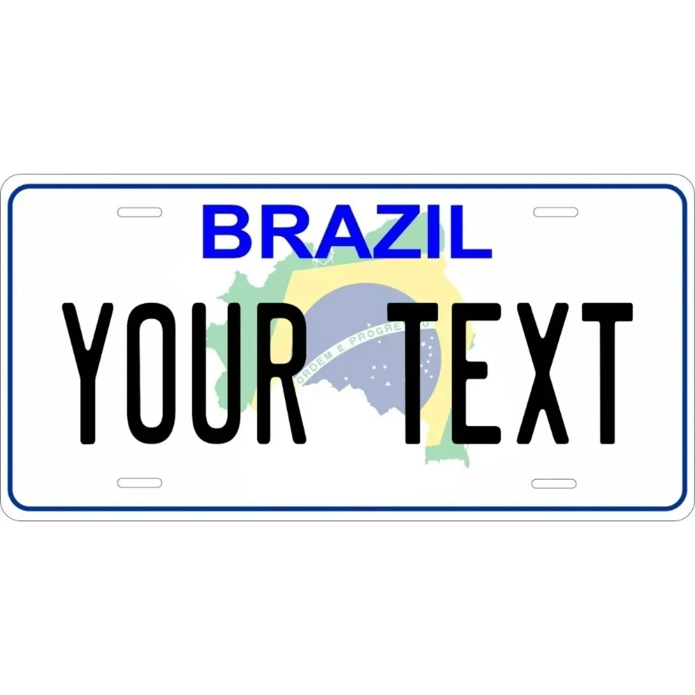CIFbuy 1pc 2D Flat Custom Brazil Flag Decorative Tag Personalized Dustproof Waterproof Home Wall Decor