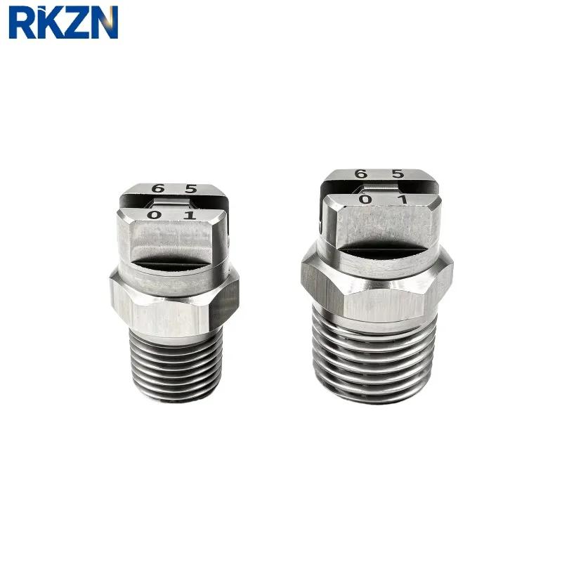 65/110 Degree SS Flat Fan Water Spray Nozzle, Jet Cooling Nozzle, Industrial Flat Fan Jet Spray Nozzle1/8''1/4''BSPT