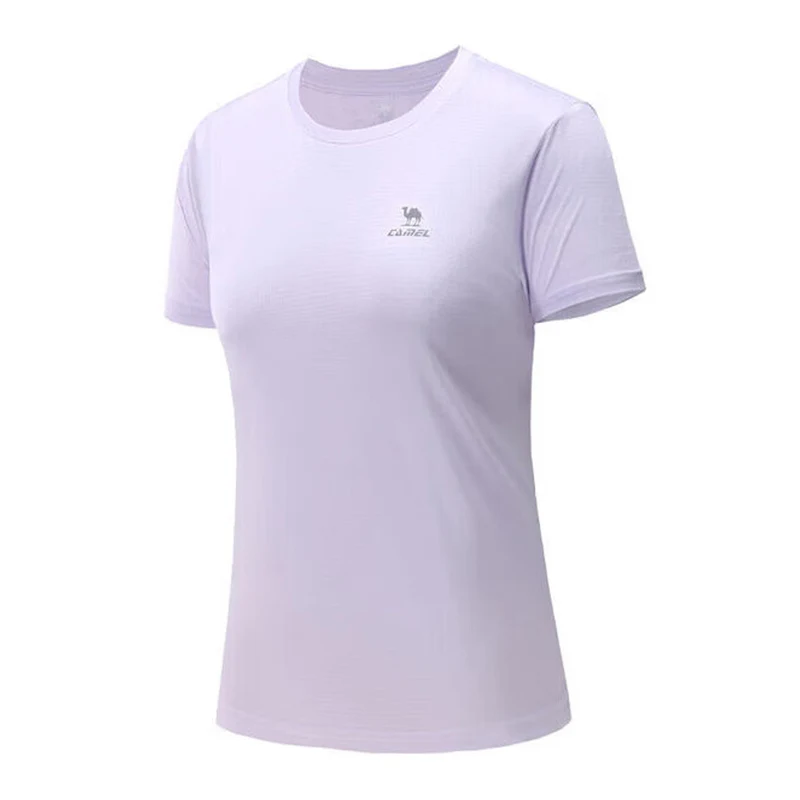 GOLDEN CAMEL Women\'s T-shirts Moisture-absorbing Quick-dry Cotton t-shirt Short-sleeved Shirts Round Neck Sports Top Breathable
