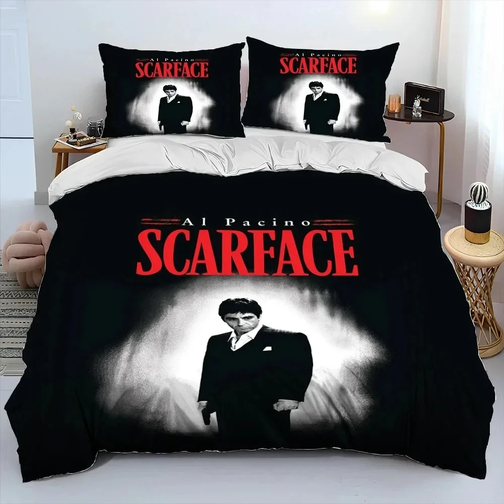 3D Print Movie Scarface Tony Bedding Set Duvet Cover Bed Set Quilt Cover Pillowcase Comforter king Queen Size Boys Adult Bedding