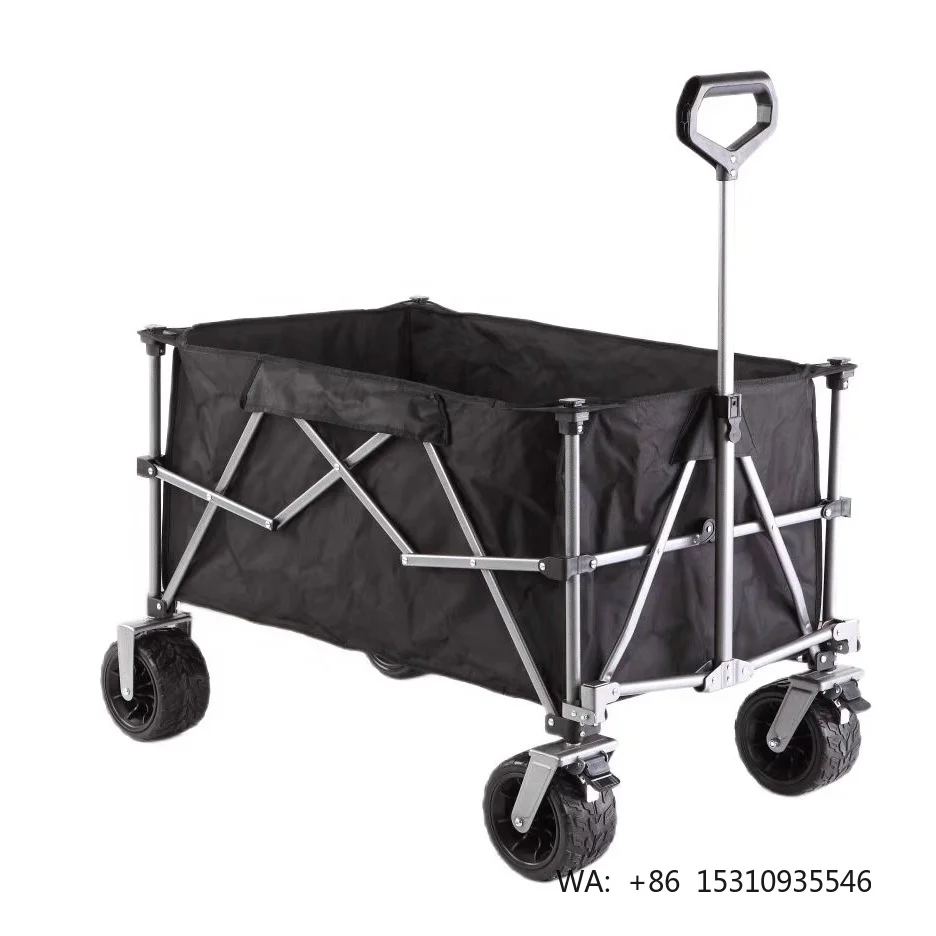 Factory Direct Sale Outdoor Folding Beach Wagon Heavy Duty Trolley Portable Camping Utility Garden Cart