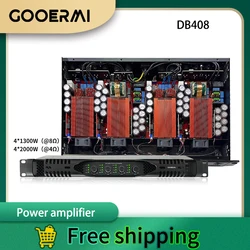 GOOERMI Professional 1U Digital Amplifier 4*2000W 4Channel Power Amplifier Stereo Sound System Audio Class D Amplifier For Stage