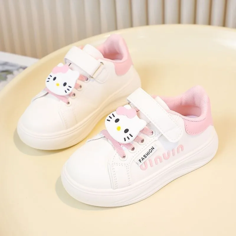 

Spring 2025 Girls Boys Kawaii Sanrio Anime Hello Kitty Board Shoes Cute Cartoon Children Sports Sneakers Gifts for Kids