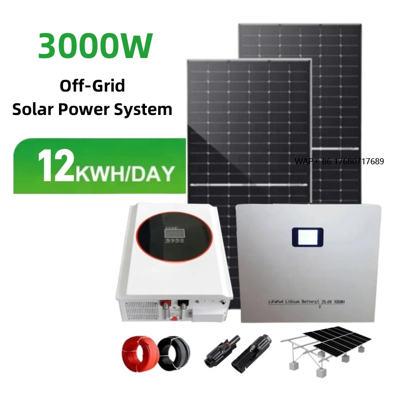 

3KW Completely Off Grid Solar Power System Solar Energy System Kits for Home Use