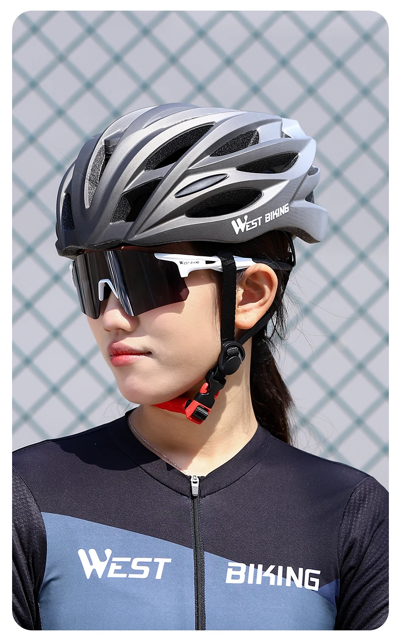 WEST BIKING Fahrradhelm Ultraleicht Integral Geformt 28 Belüftungsöffnungen Farbverlauf Verstellbare Größe M L Rennrad MTB Fahrradhelm Unisex – Detail 16