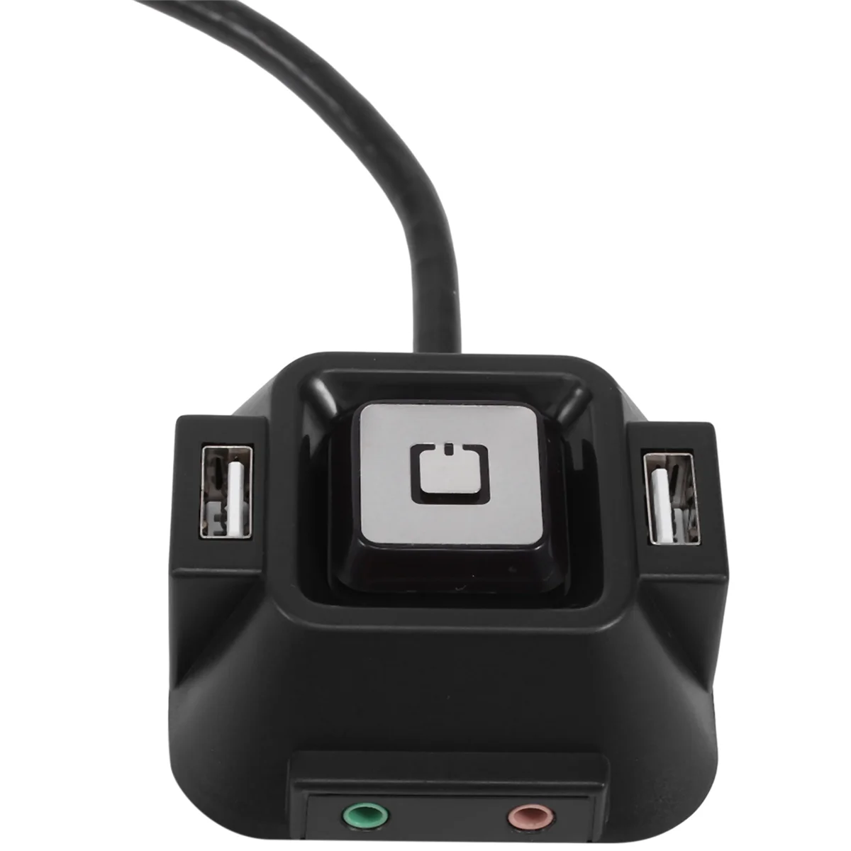 مفتاح جديد لعلبة الكمبيوتر المكتبي، مفتاح زر HDD مع منافذ USB مزدوجة، زر الطاقة، منافذ الصوت لحافظة الكمبيوتر المكتبي