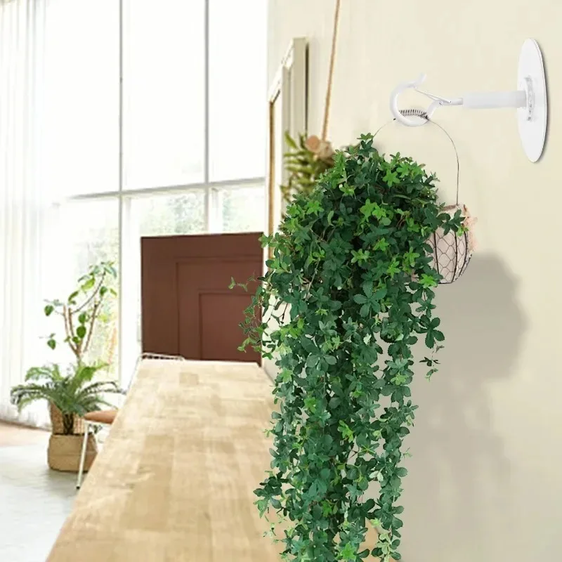 Self Adhesive Ceiling Hooks Metal Plant Hooks Wall Mounted Hanging Basket Hooks Plants Lanterns Flower Pots Home Decor view 4