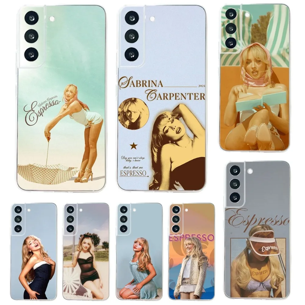 Singer Sabrina C-Carpenter Phone Case For Samsung Galaxy A71,70,52,51,40,31,A50,30S,21S,Note20ultra Transparent Cover