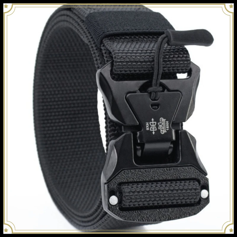 

3.8cm nylon woven multifunctional canvas belt for boys with fashionable design