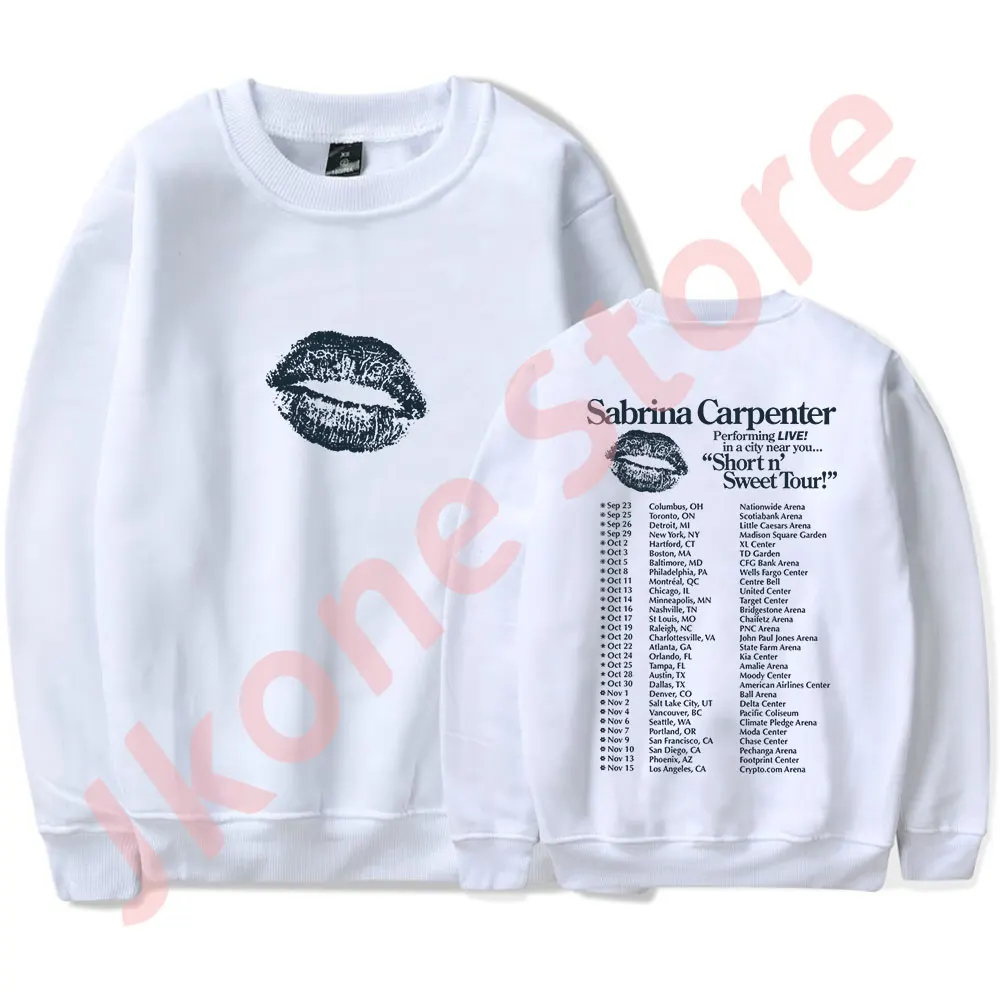 Sabrina Carpenter Logo Crewneck Short n' Sweet Tour Merch Sweatshirts Women Men Fashion Casual Long Sleeve T-shirts