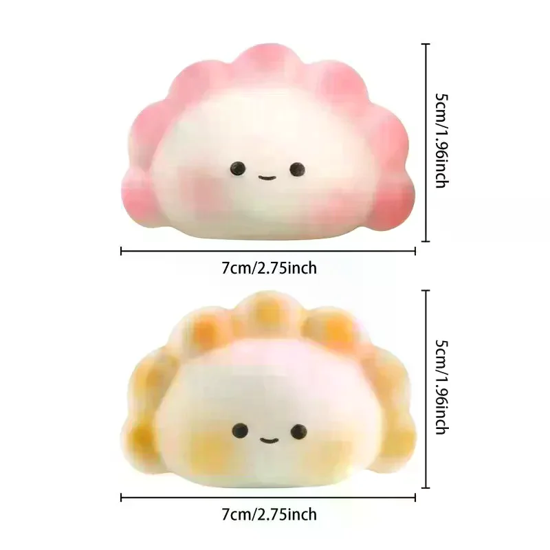 Cute Dumpling Squeeze Slow Rising Fidget Sensory Toy Kawaii Steam Bun Stress Relief Squeeze Toy For Kids Adults Gift