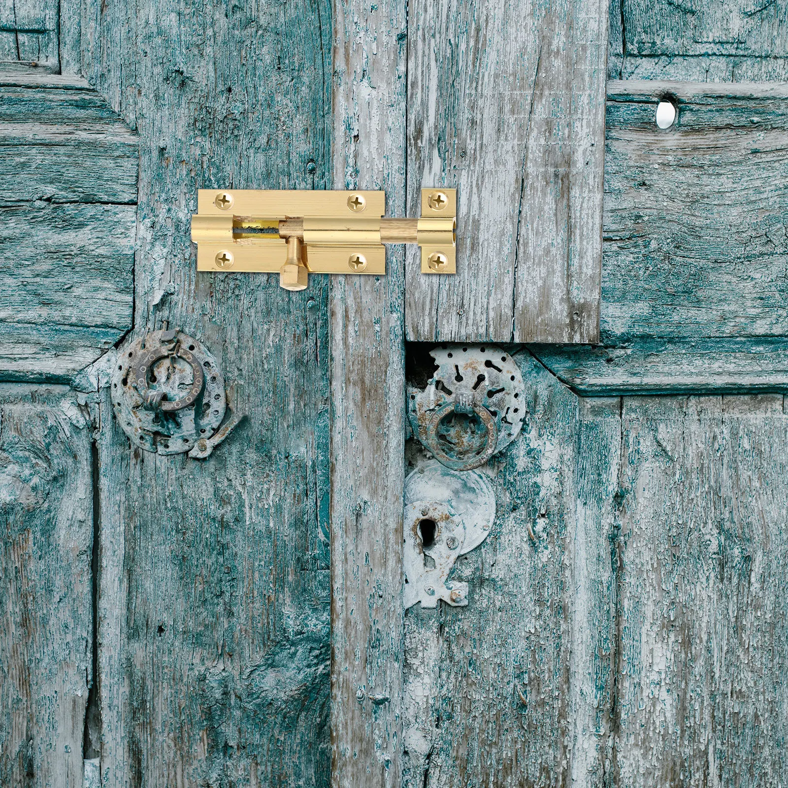 

2Pcs Copper Door Bolt Durable Solid Wood Door Buckle Practical Window Latch Lock Sturdy Brass Safety Bolt Window Latch Lock