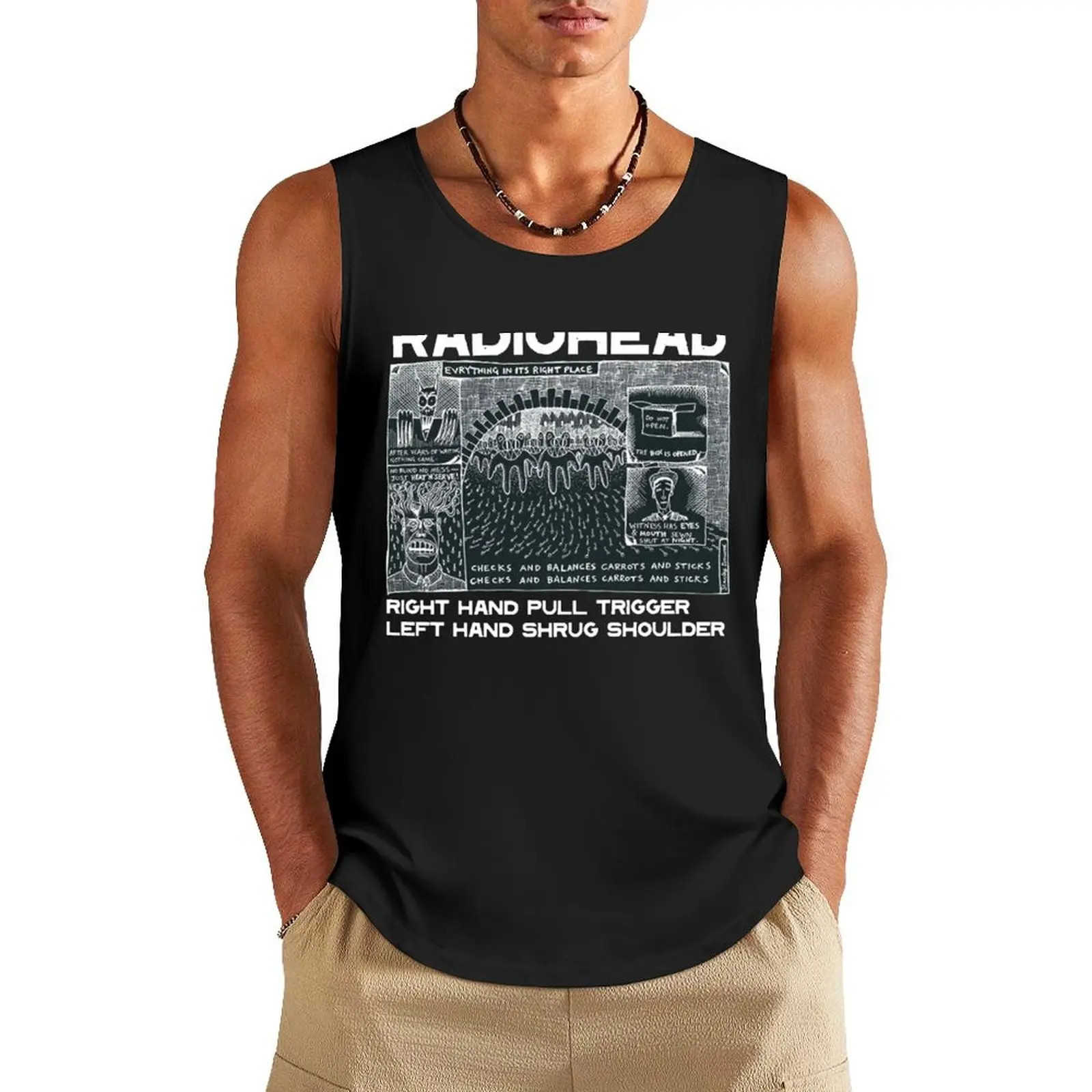 The Bends Computer In Rainbows Pablo A Moon-Radio Pool Amnesic Tank Top bodybuilding men sleeveless vests sleeveless man shirts