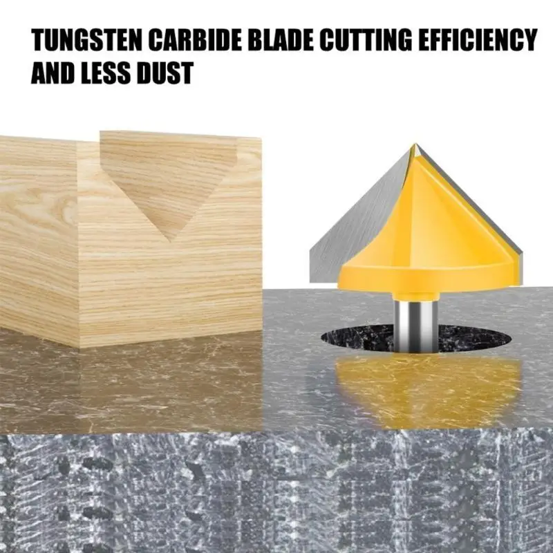 

652F 8 мм хвостовик V-флейта твердосплавная концевая фреза подходит для деревообработки детальная резьба по дереву с углами 60