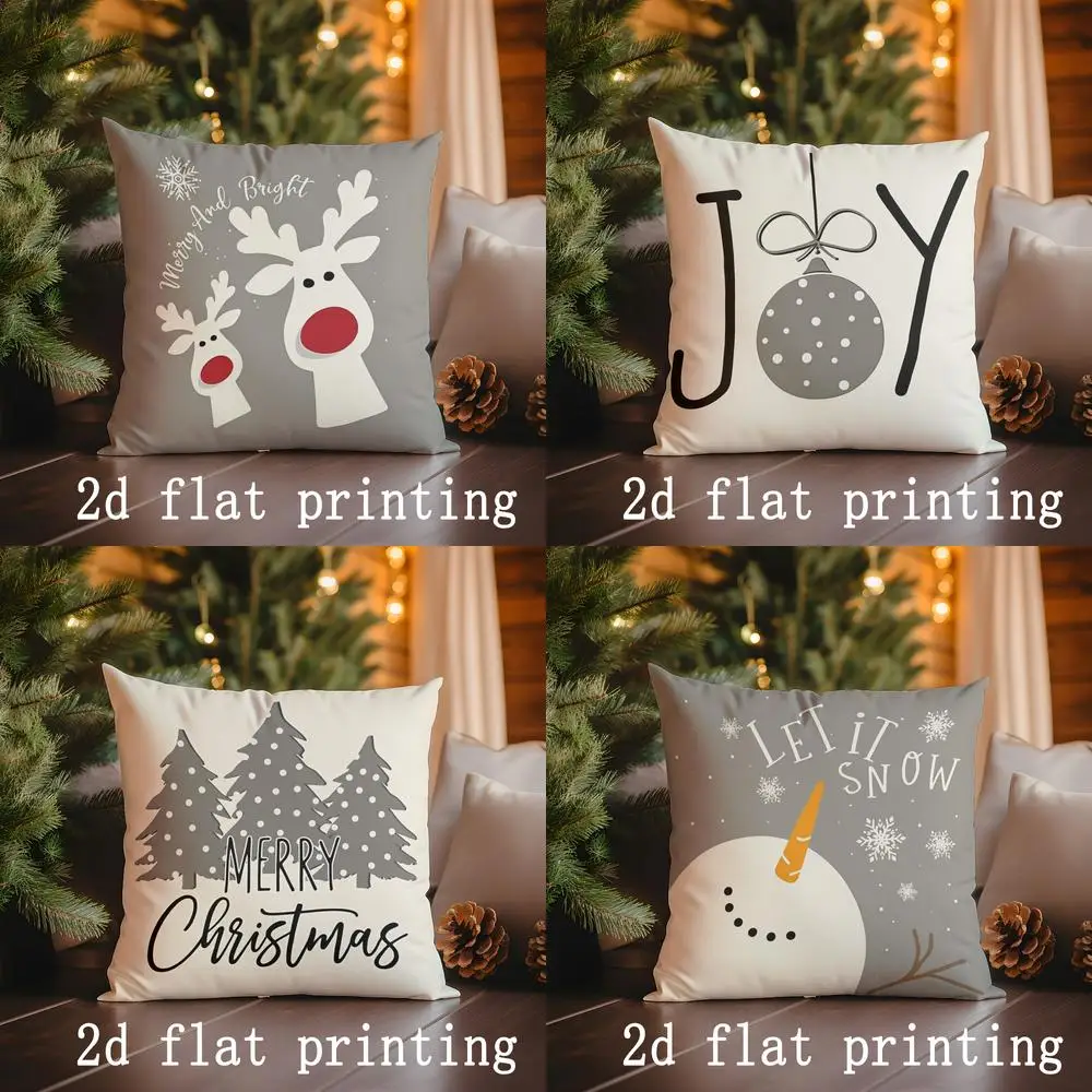 

Home Decor Joyful Christmas Pillow Designs Suitable For Sofa Bedroom Car Pillow Cover Cushion Rectangular Back Cushion
