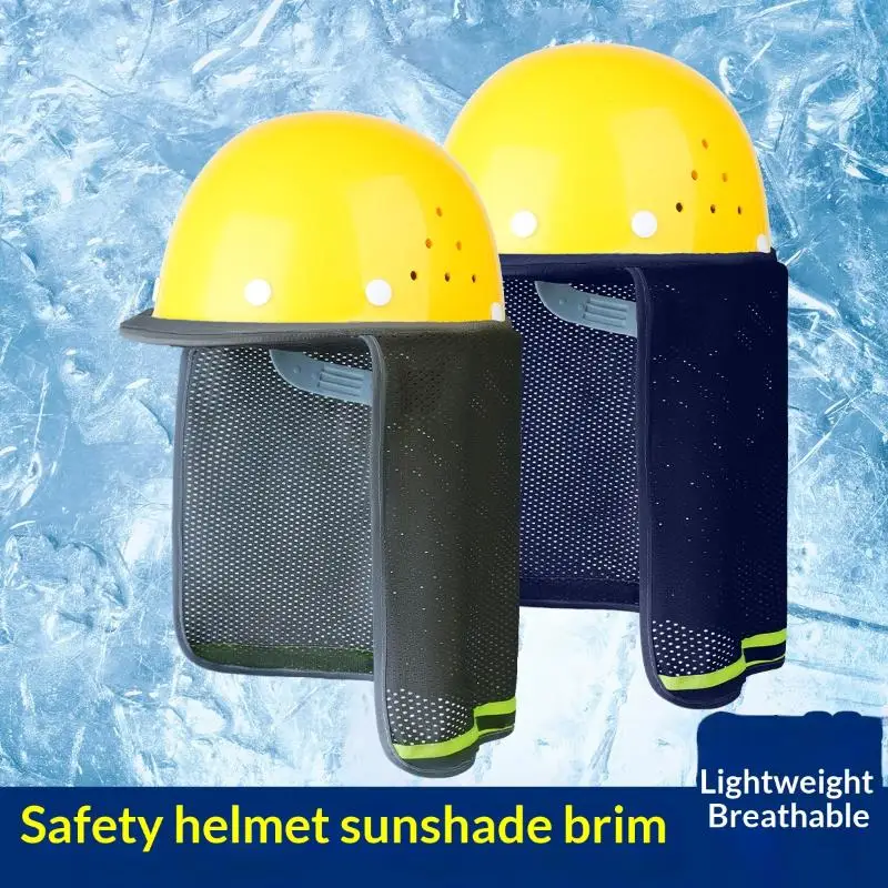 Safety Helmet Sunshade Hat Anti-UV Breathable Wide Brimmed Cap for Construction Site Logging Workers