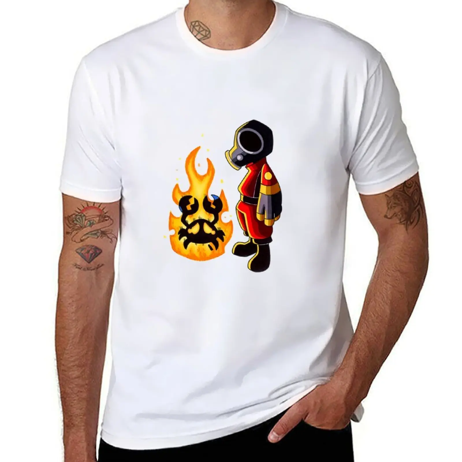 

Pyro and Spycrab T-Shirt funny t shirts dark humor t shirts for man cotton funny T-Shirt
