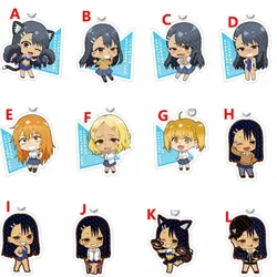 Anime Keychain Nagatoro Hayase Acrylic Keyring strap Figure hanging accessories 6cm