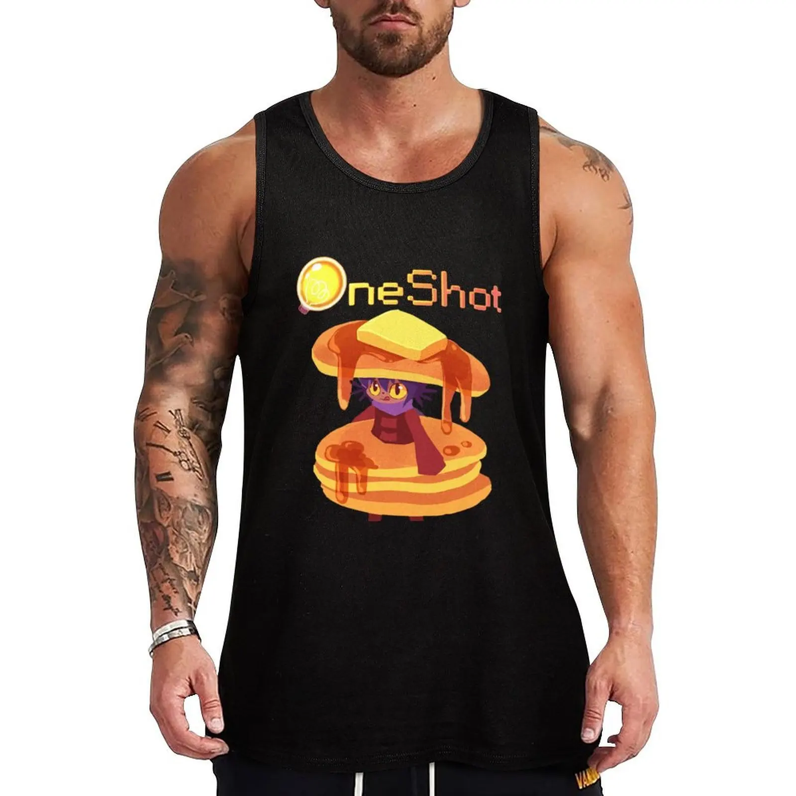 

oneshot Tank Top T-shirt man Men gym sportswear Male vest