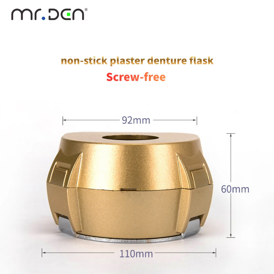1PC Dental Lab Brass Non-stick Plaster Denture Flask Press Compress Screw & Screw-Free Type for Acrylic Partial Denture