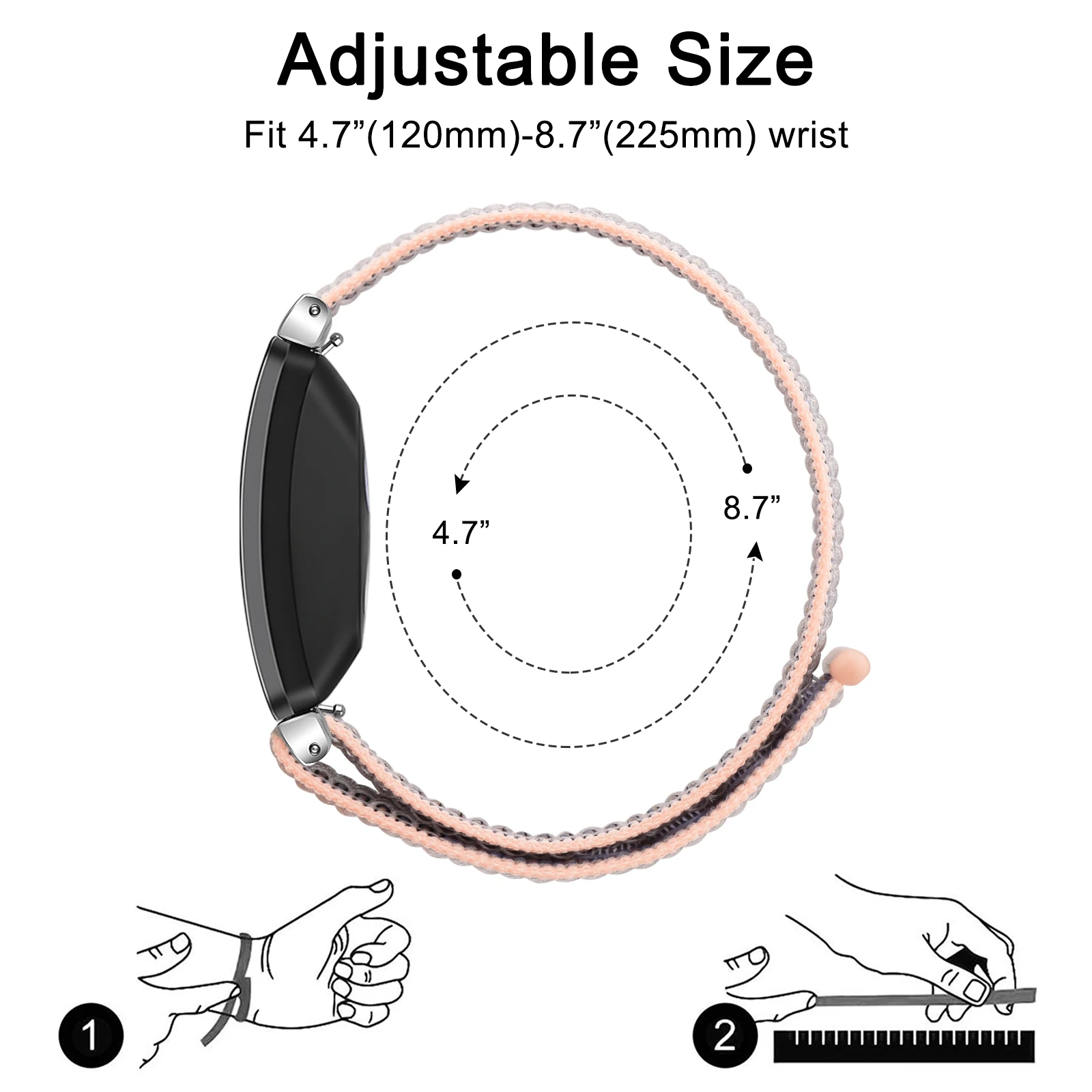 Ремешок нейлоновый для наручных часов, Браслет для Fitbit Inspire Hr/Inspire, 2 шт.