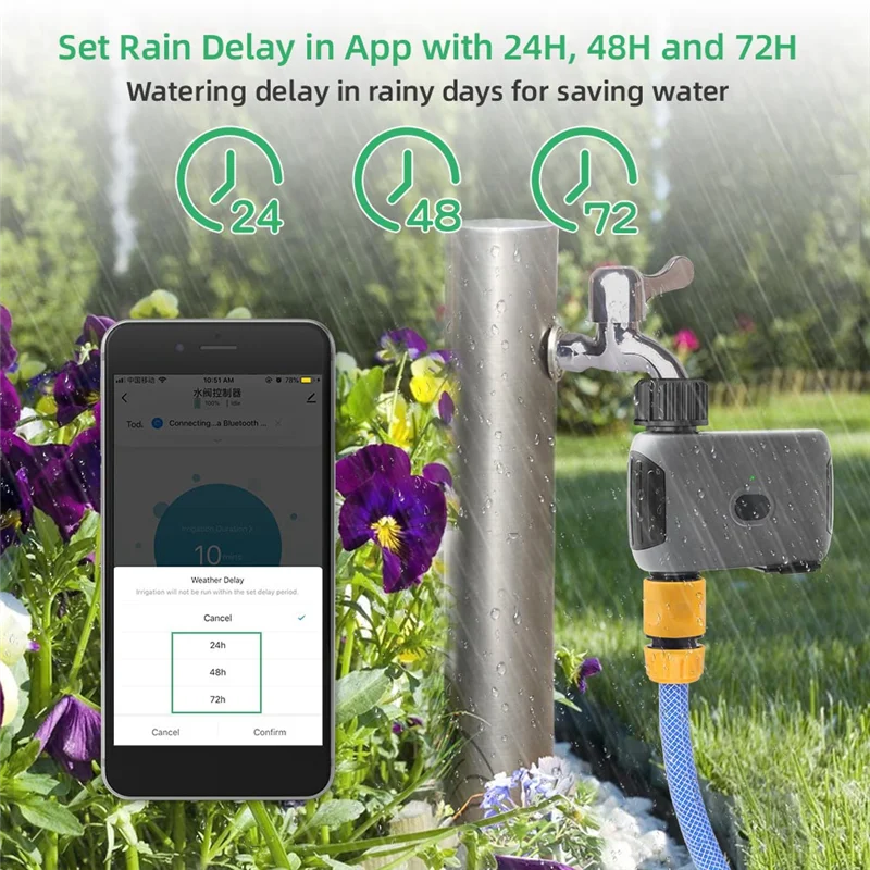 AA86 Wifi Smart Water Timerสําหรับสวนท่อ,สปริงเกลอร์ชลประทานจับเวลาHub,สําหรับTuyaรดน้ําอัตโนมัติจับเวลาทนทานEU P