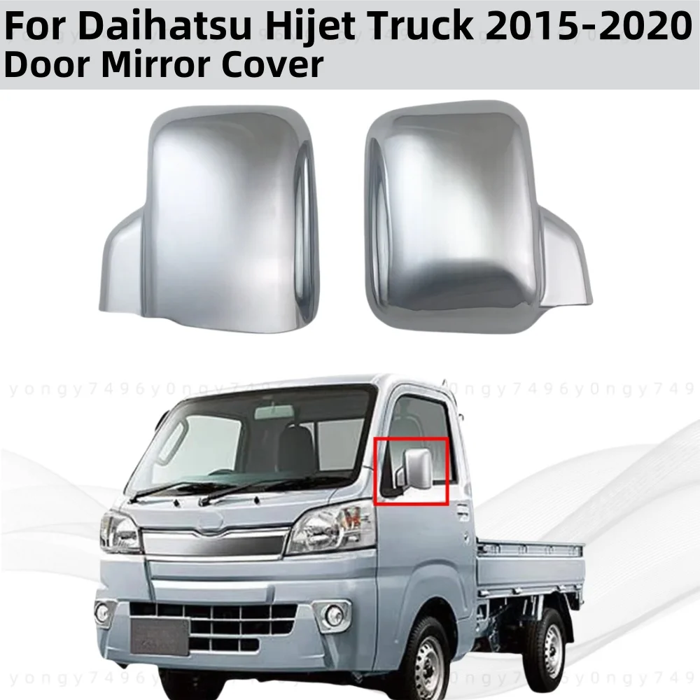 

2pcs Car Accessories Plated Chrome Door Mirror Cover Trim Paste Style For Daihatsu Hijet Truck 2015 2016 2017 2018 2019 2020