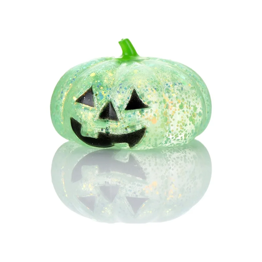 

Soft Texture Halloween Pumpkin Squeeze Toy Glittering Stretch Pinching Squishy Fidget Toy Elastic TPR Fidget Sensory Kids Adults