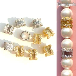 10pcs Zirconia Pave 10mm Wheel Spacers Big Hole Rondelle Beads for Women Bracelet Necklace Earring Jewelry Making Wholesale