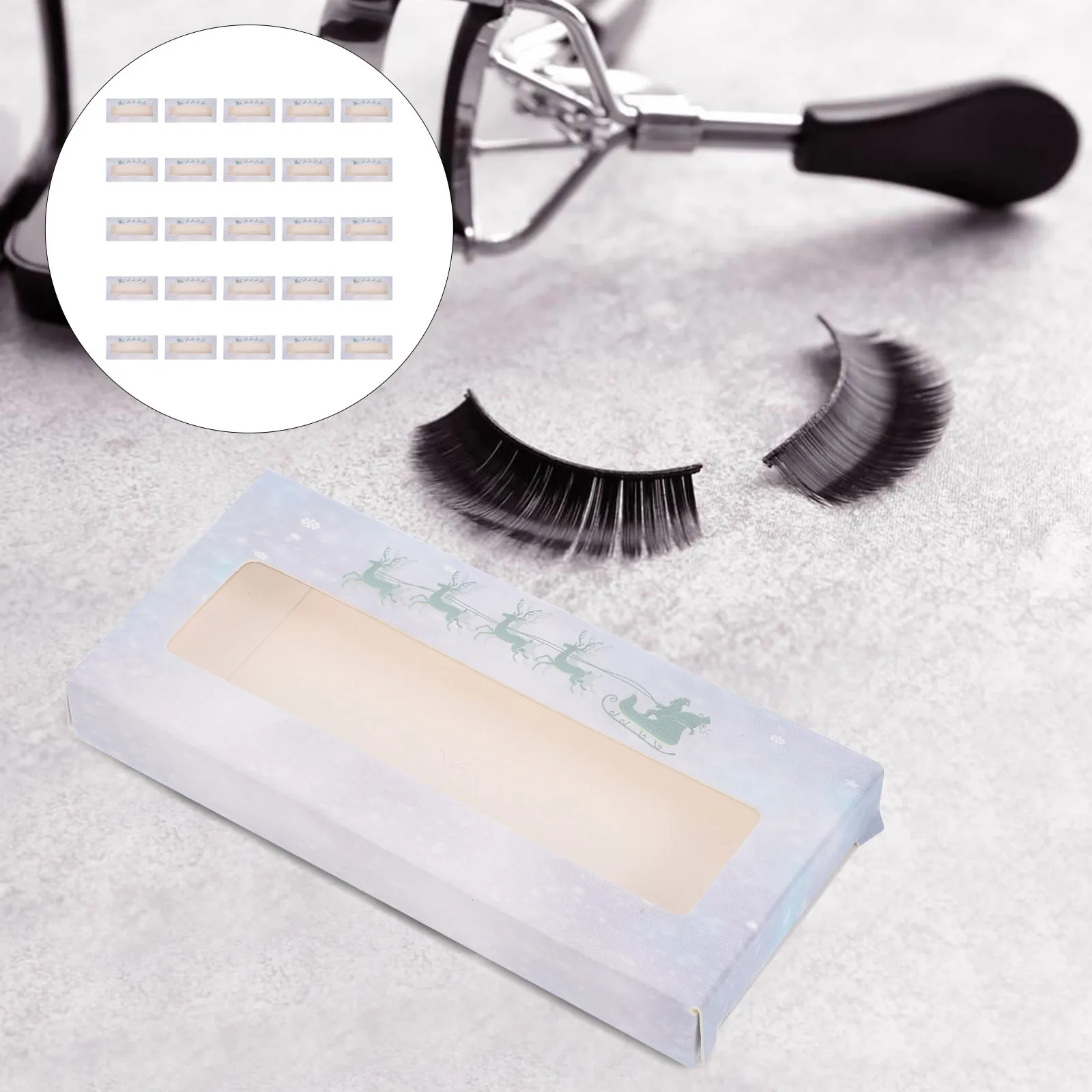 25 قطعة من حقيبة تخزين الرموش لعيد الميلاد، حامل رموش محمول، تصميم جميل، تحتاج الحياة اليومية، حافظة رموش لعيد الميلاد