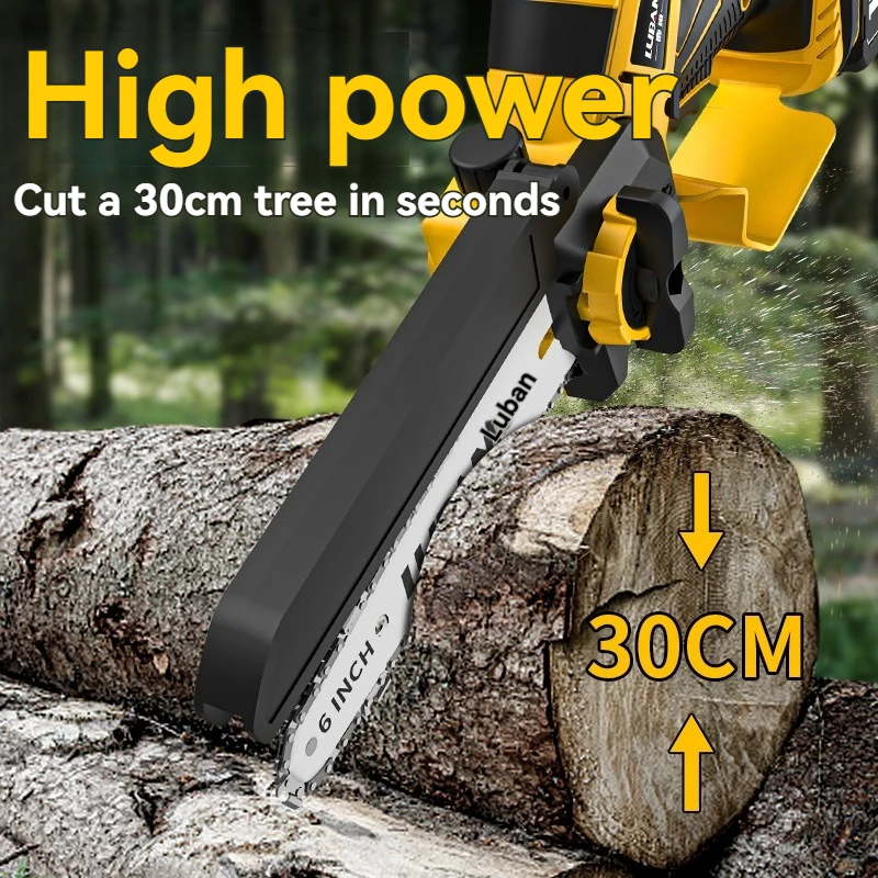 Brushless Lithium Electric Chainsaw Portable Logging And Pruning Saw Rechargeable Household Electric Chainsaw Mini Saw
