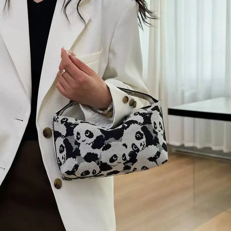 Makeup Bag Cute Pandas Cosmetic Bag for Women, Travel Small Bag for Purse, Pouch for Toiletries Water Resistant Gift