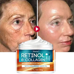 Collagen Face Cream Retinol Remove Wrinkles Lifting Firming Anti-Aging Fades Fine Lines Moisturizing Brighten Skin Care Cosmetic