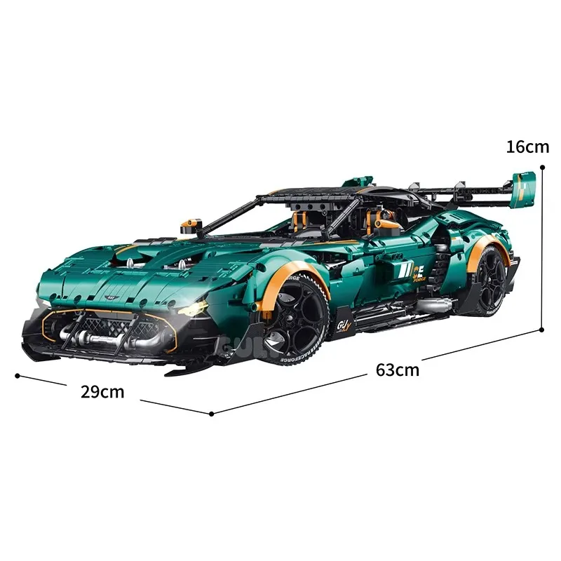3794PCS MOC 1:8 Vulcan Bouwstenen Assemblage Technische Supercar Martin Voertuigconstructie Speelgoed voor volwassenen
